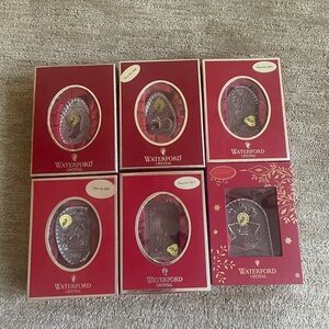 NIB Waterford ‘Twas the Night Ornaments 2009-2014 Set